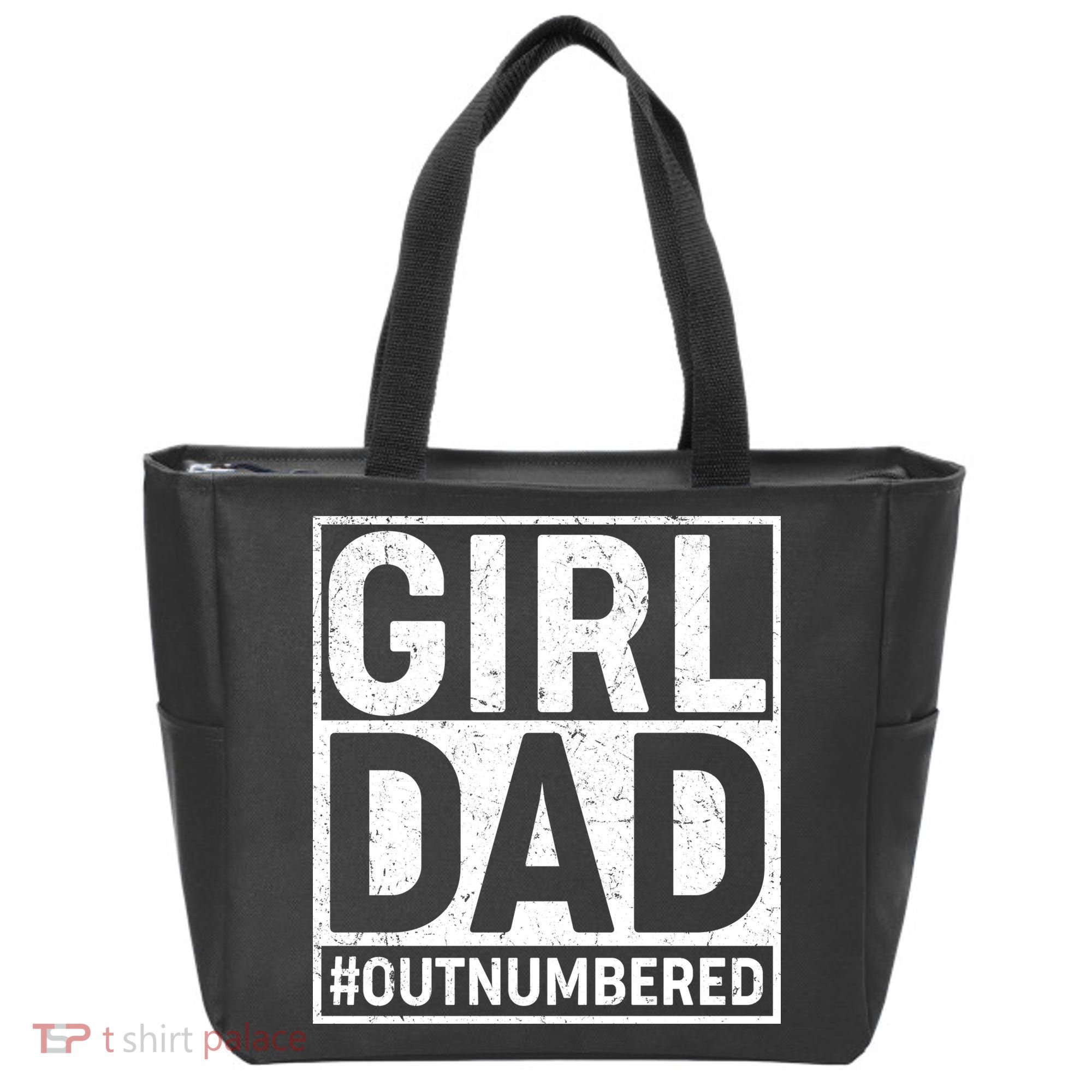Girl Dad #OutNumbered Tote Bag