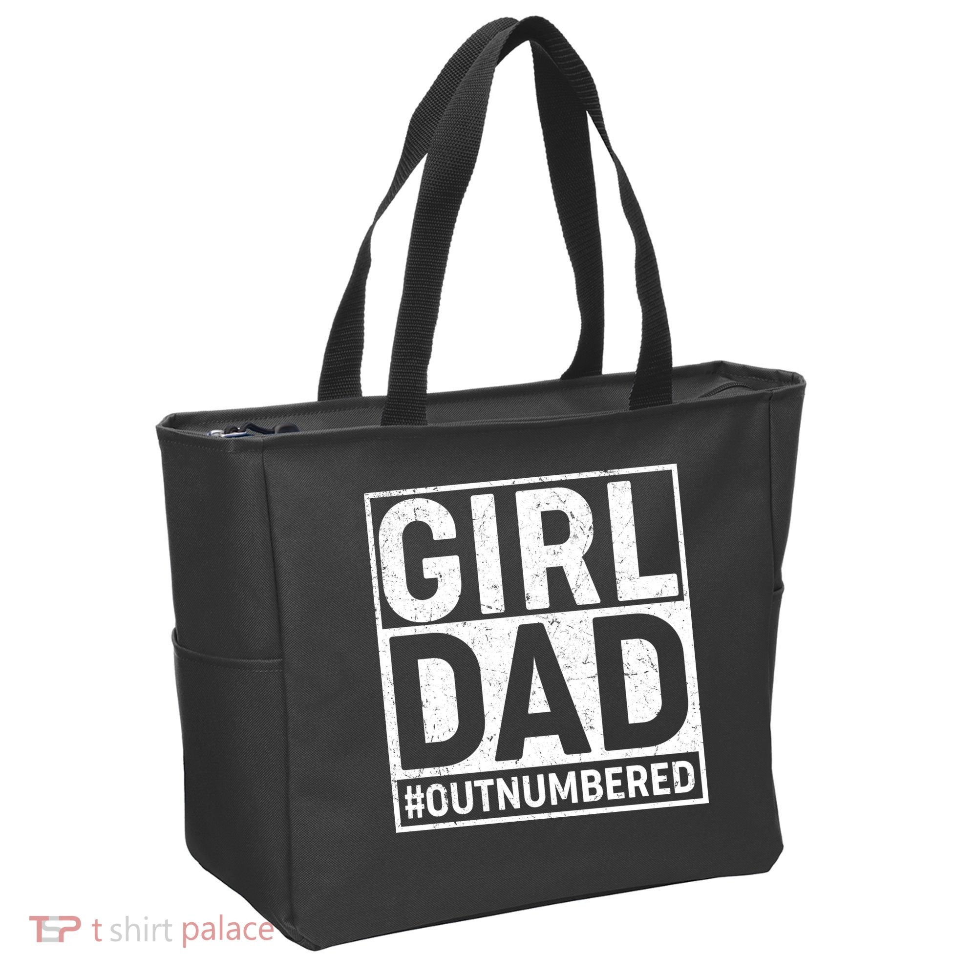 Girl Dad #OutNumbered Tote Bag