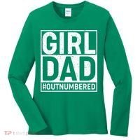 Girl Dad #OutNumbered Women's Long Sleeve Shirt thumb 0