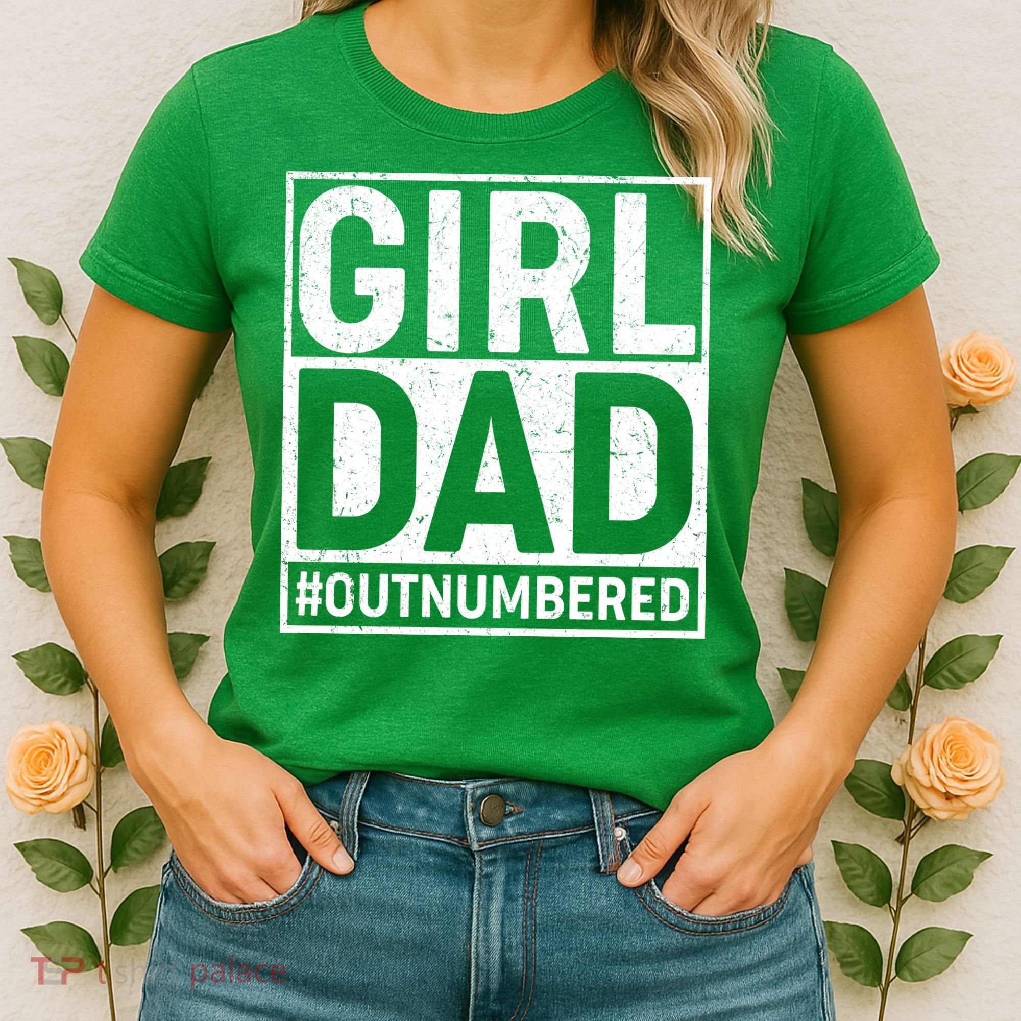 Girl Dad #OutNumbered Women's T-Shirt