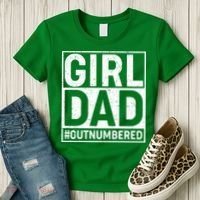 Girl Dad #OutNumbered Women's T-Shirt thumb 3