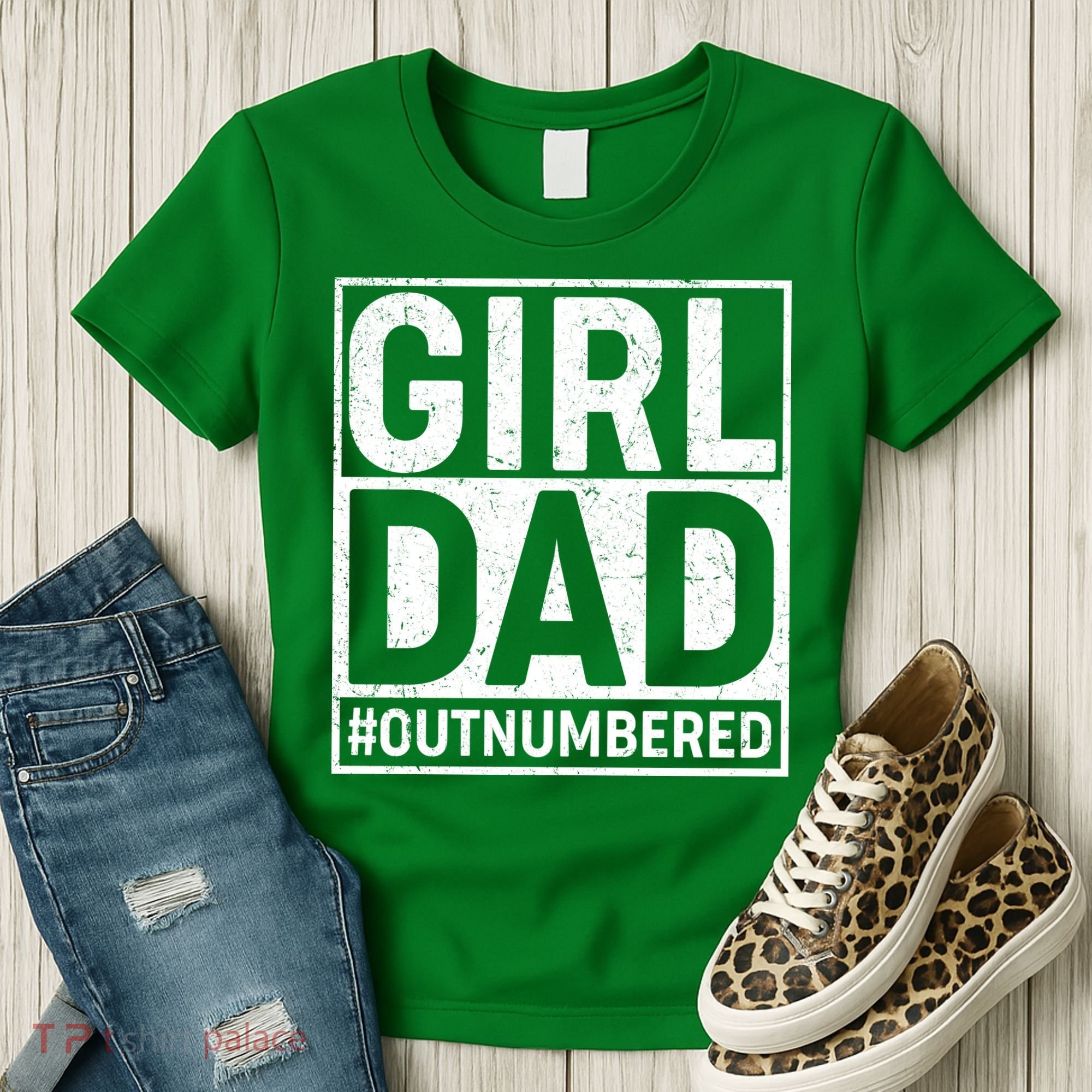 Girl Dad #OutNumbered Women's T-Shirt