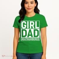 Girl Dad #OutNumbered Women's T-Shirt thumb 4