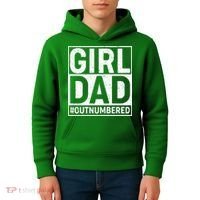 Girl Dad #OutNumbered Kids Hoodie thumb 4