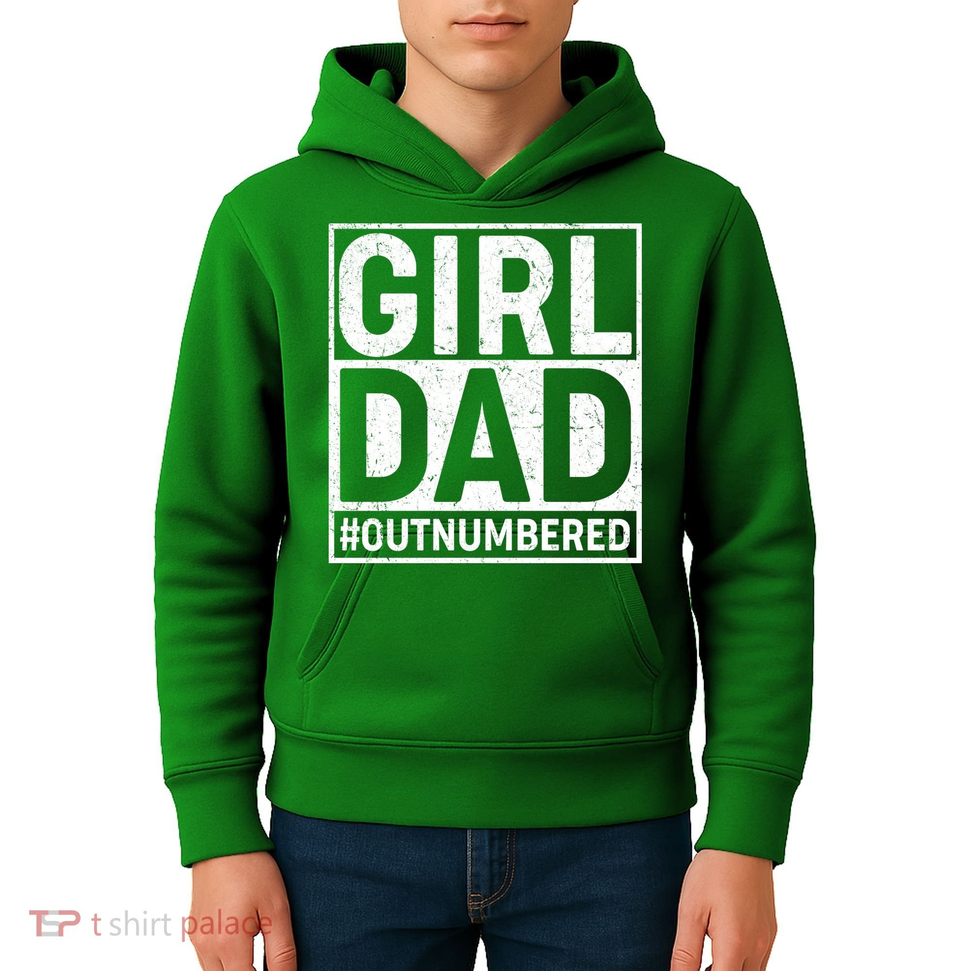 Girl Dad #OutNumbered Kids Hoodie