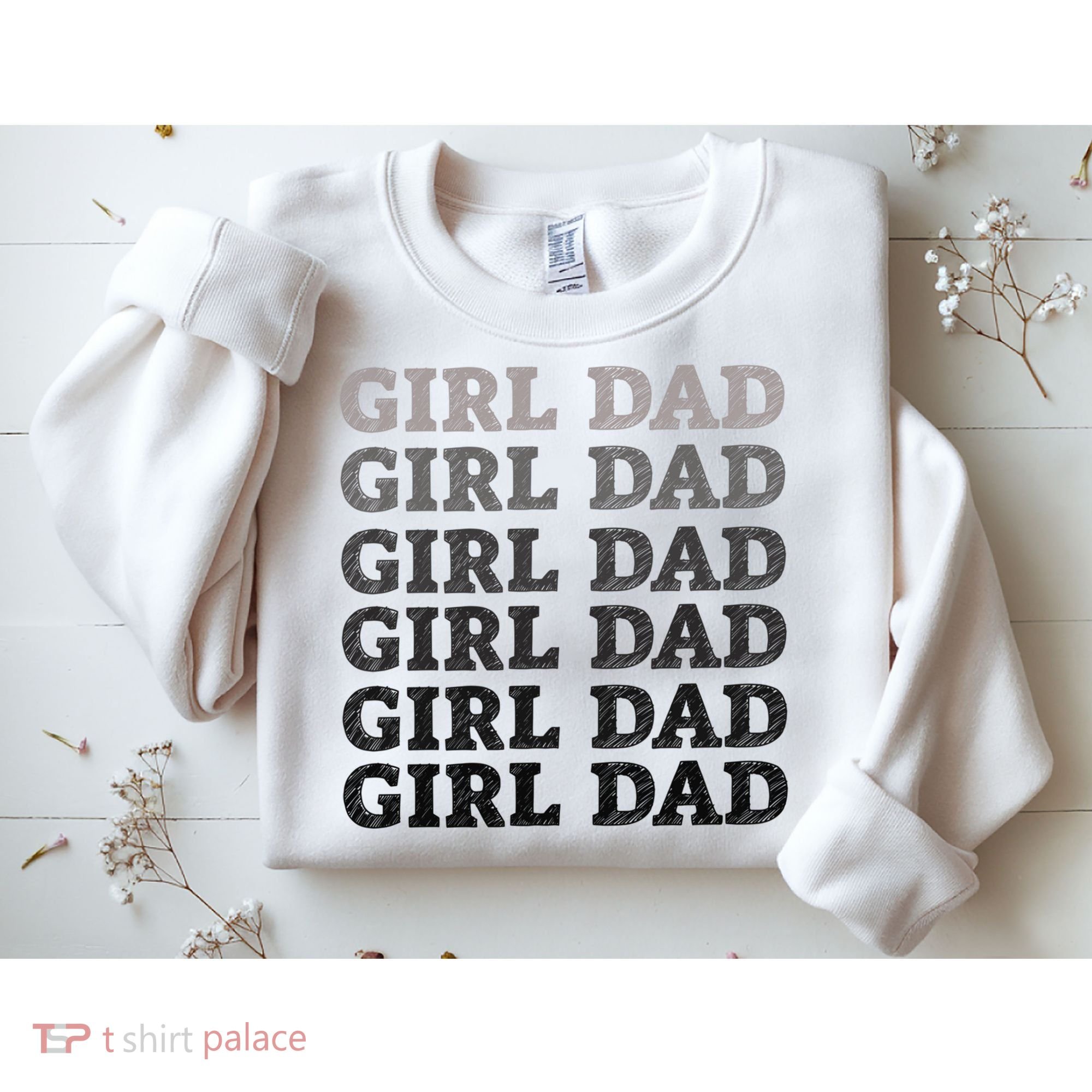 Girl Dad Outnumbered Proud New Father Gift Sweatshirt