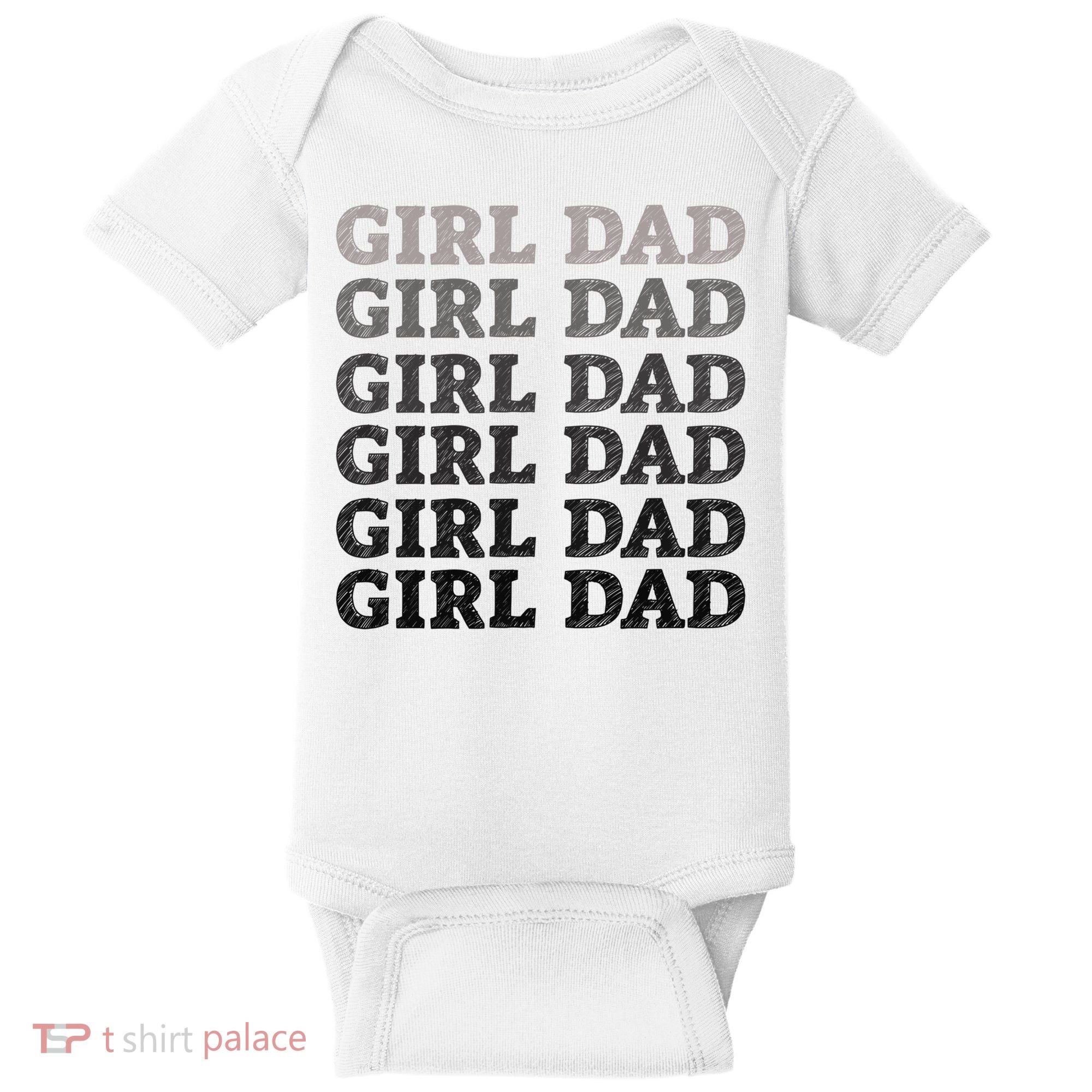 Girl Dad Outnumbered Proud New Father Gift Baby Bodysuit