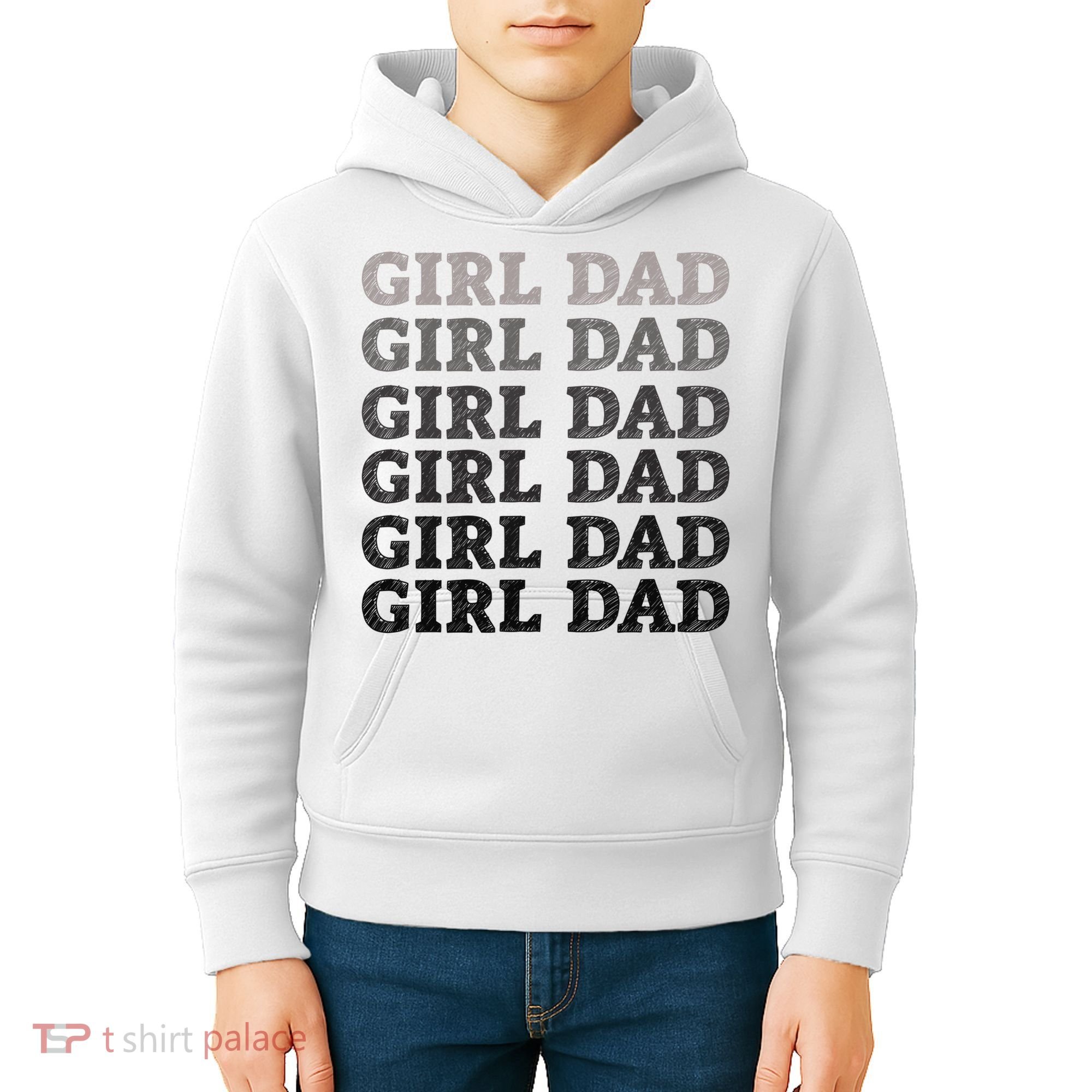 Girl Dad Outnumbered Proud New Father Gift Kids Hoodie