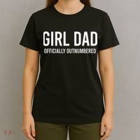 Girl Dad Officially Outnumbered Funny T-Shirt thumb 4