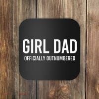 Girl Dad Officially Outnumbered Funny Coaster thumb 0