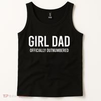 Girl Dad Officially Outnumbered Funny Tank Top thumb 2