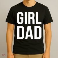 Girl Dad Pocket Print Daddy Papa Father's Day T-Shirt thumb 3