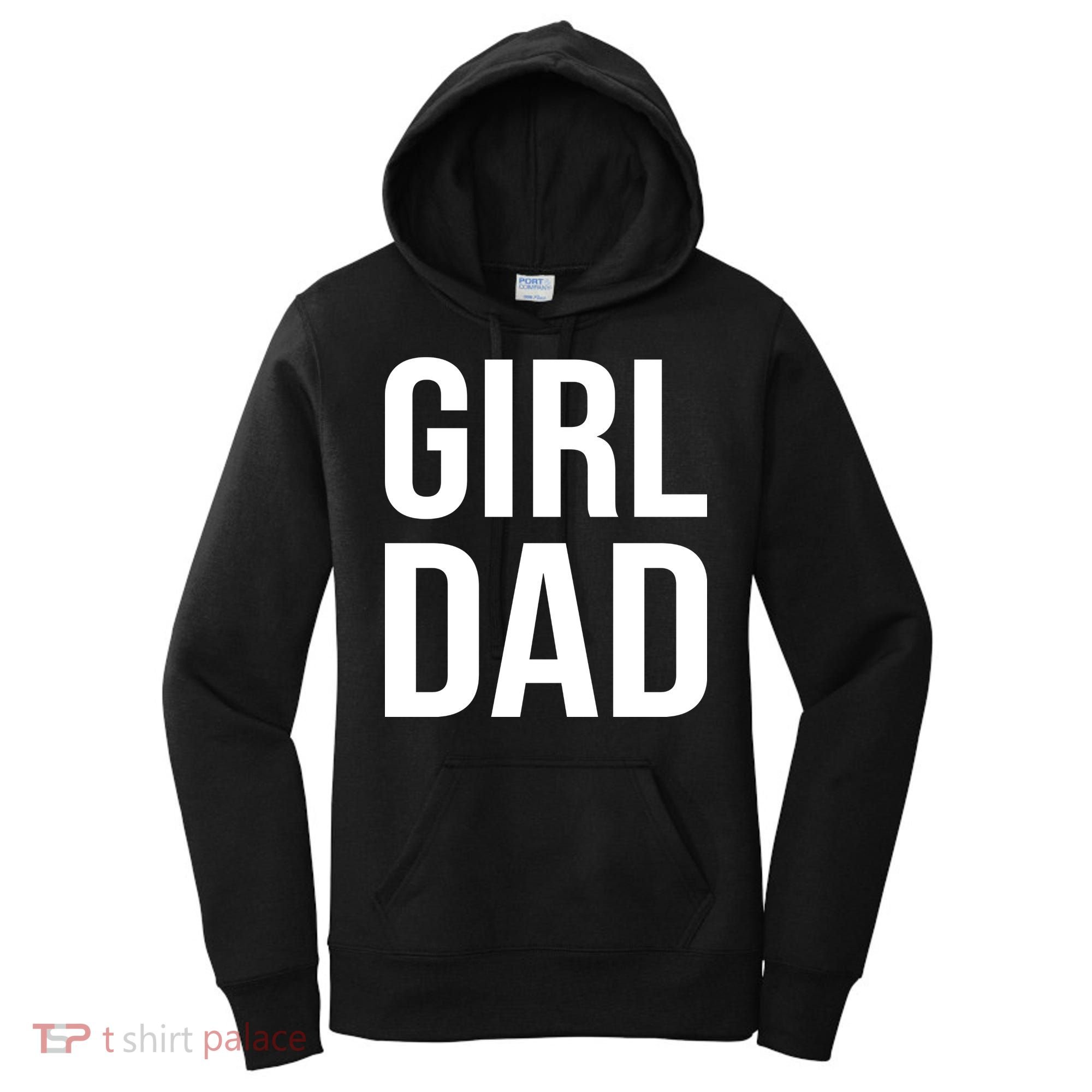 Girl Dad Pocket Print Daddy Papa Father's Day Women's Hoodie