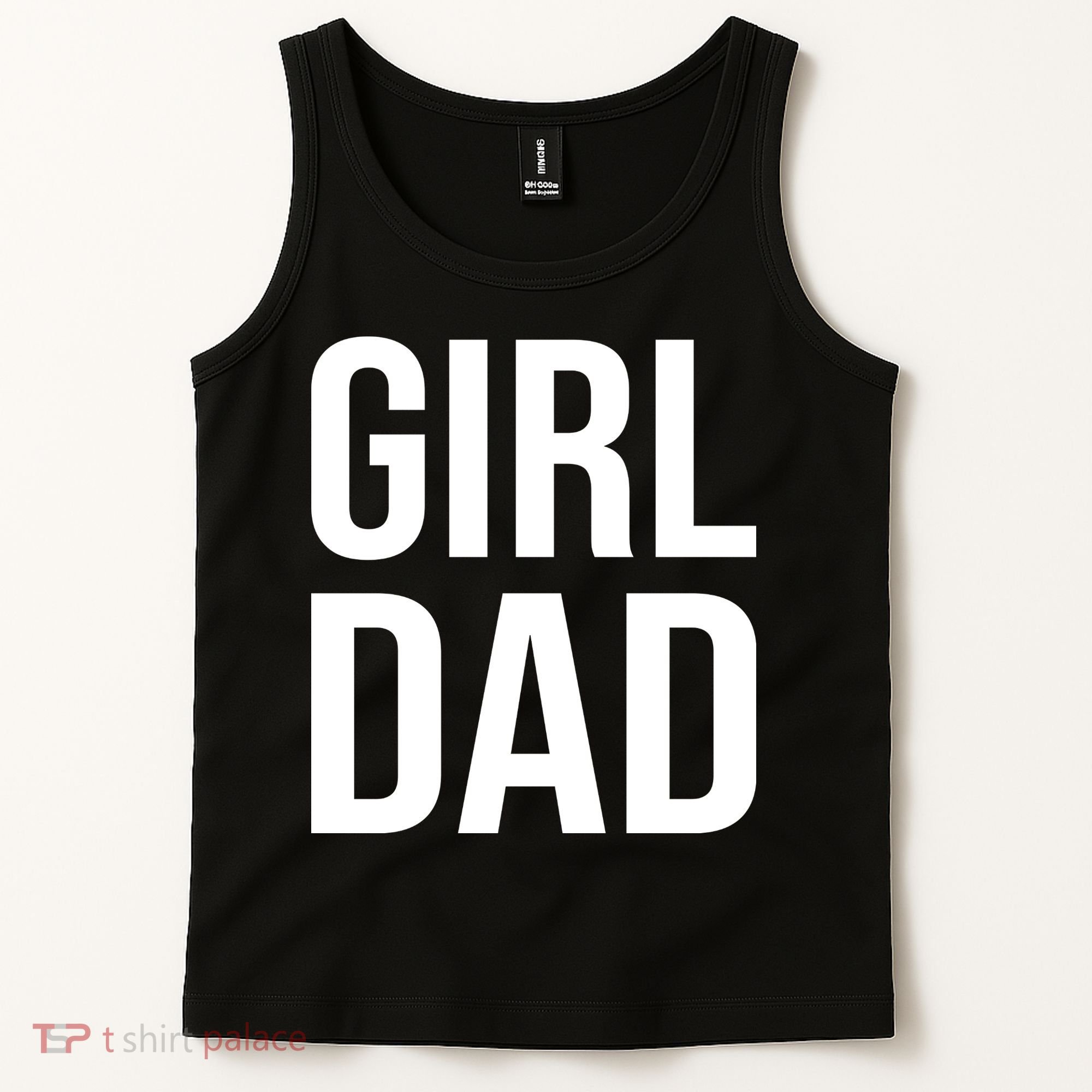 Girl Dad Pocket Print Daddy Papa Father's Day Tank Top