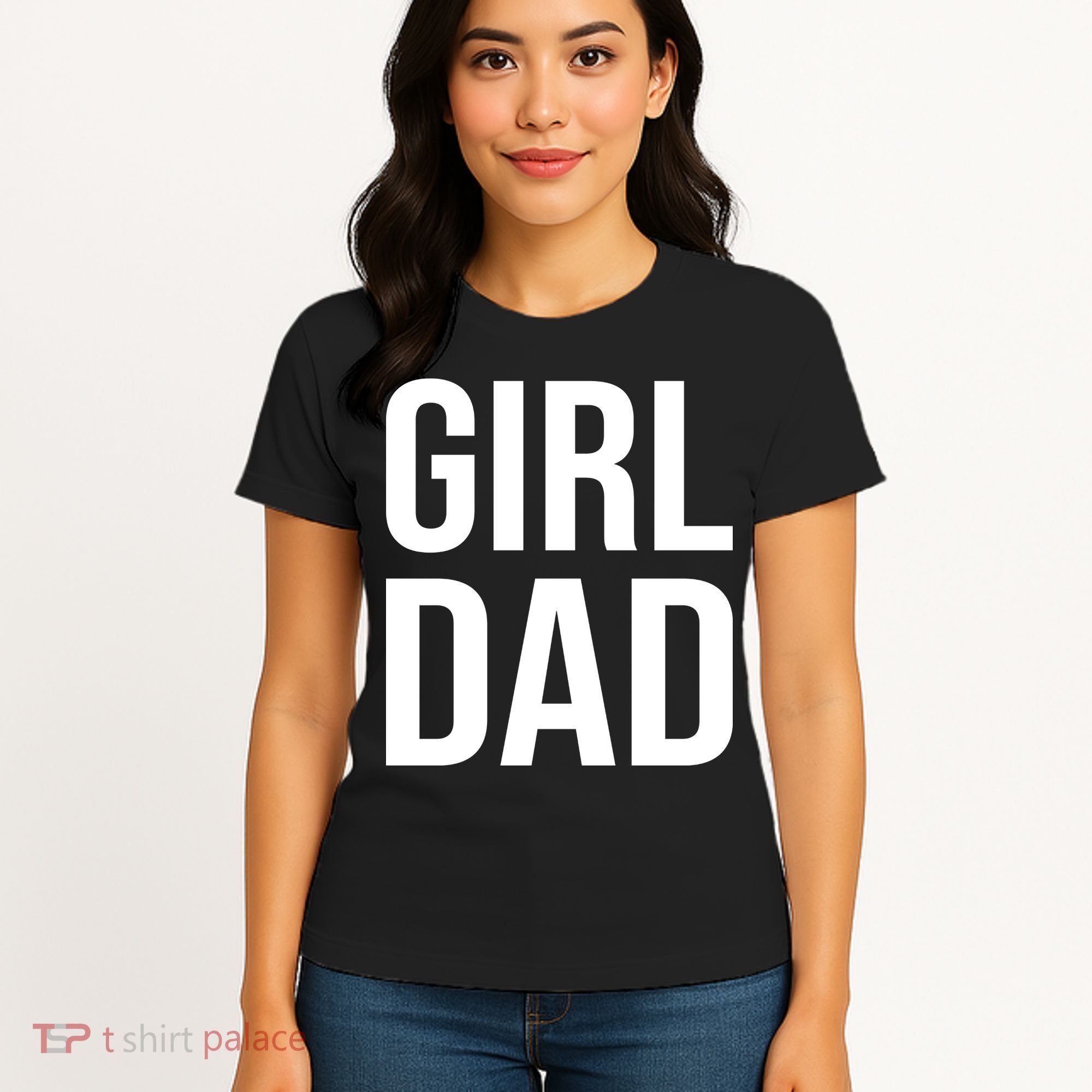 Girl Dad Pocket Print Daddy Papa Father's Day Women's T-Shirt
