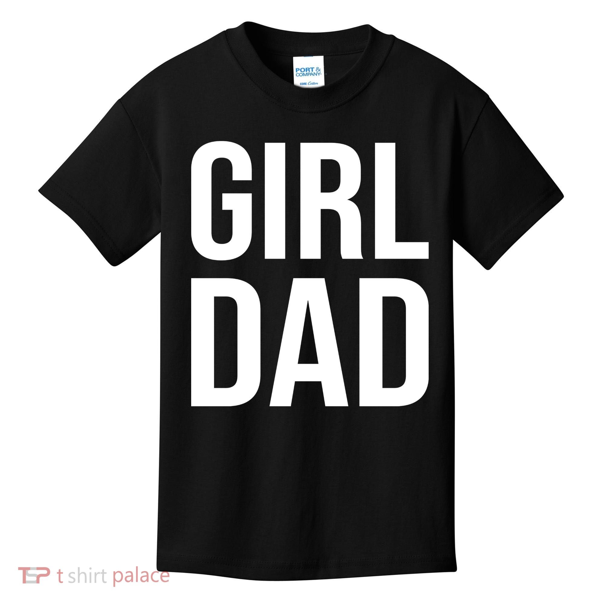 Girl Dad Pocket Print Daddy Papa Father's Day Kids T-Shirt