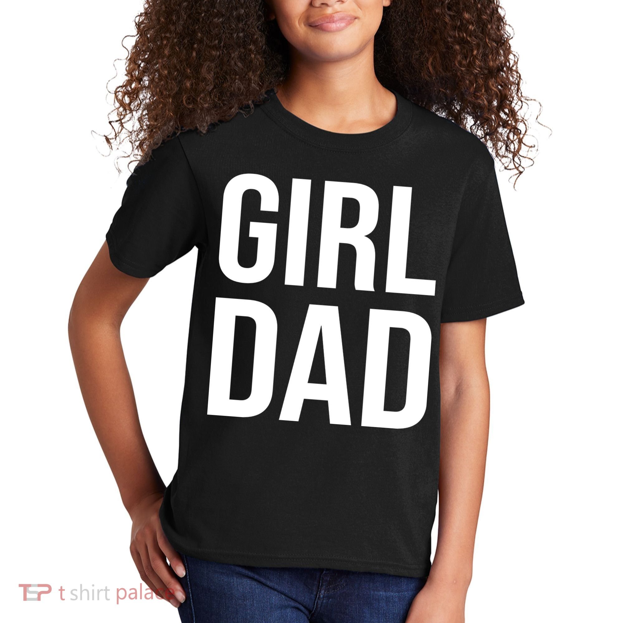 Girl Dad Pocket Print Daddy Papa Father's Day Kids T-Shirt