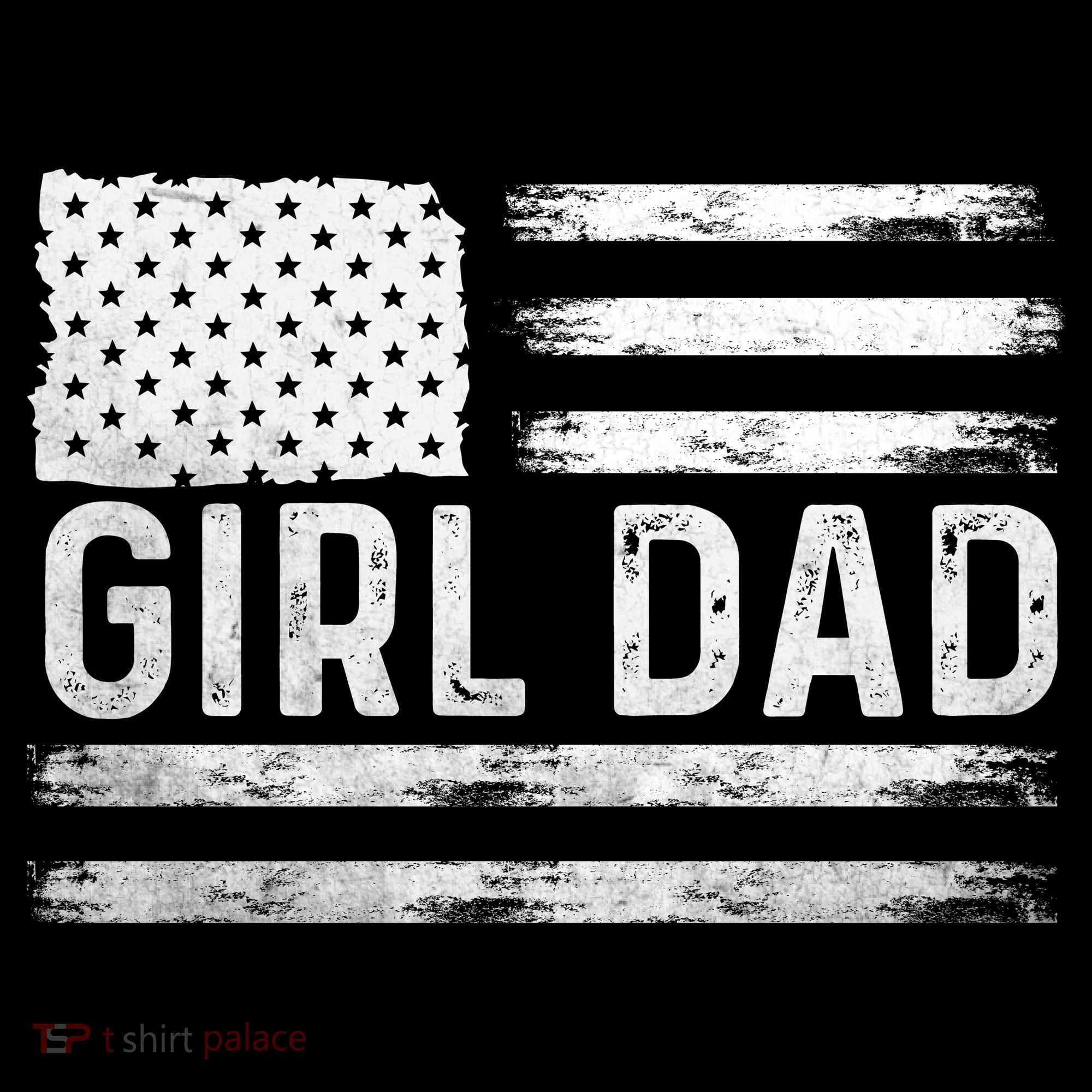 Girl Dad Proud FatherS Day Distressed Flag Apparel Stripe Pom Pom Beanie