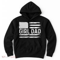 Girl Dad Proud FatherS Day Distressed Flag Apparel Hoodie thumb 0