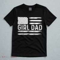 Girl Dad Proud FatherS Day Distressed Flag Apparel T-Shirt thumb 5