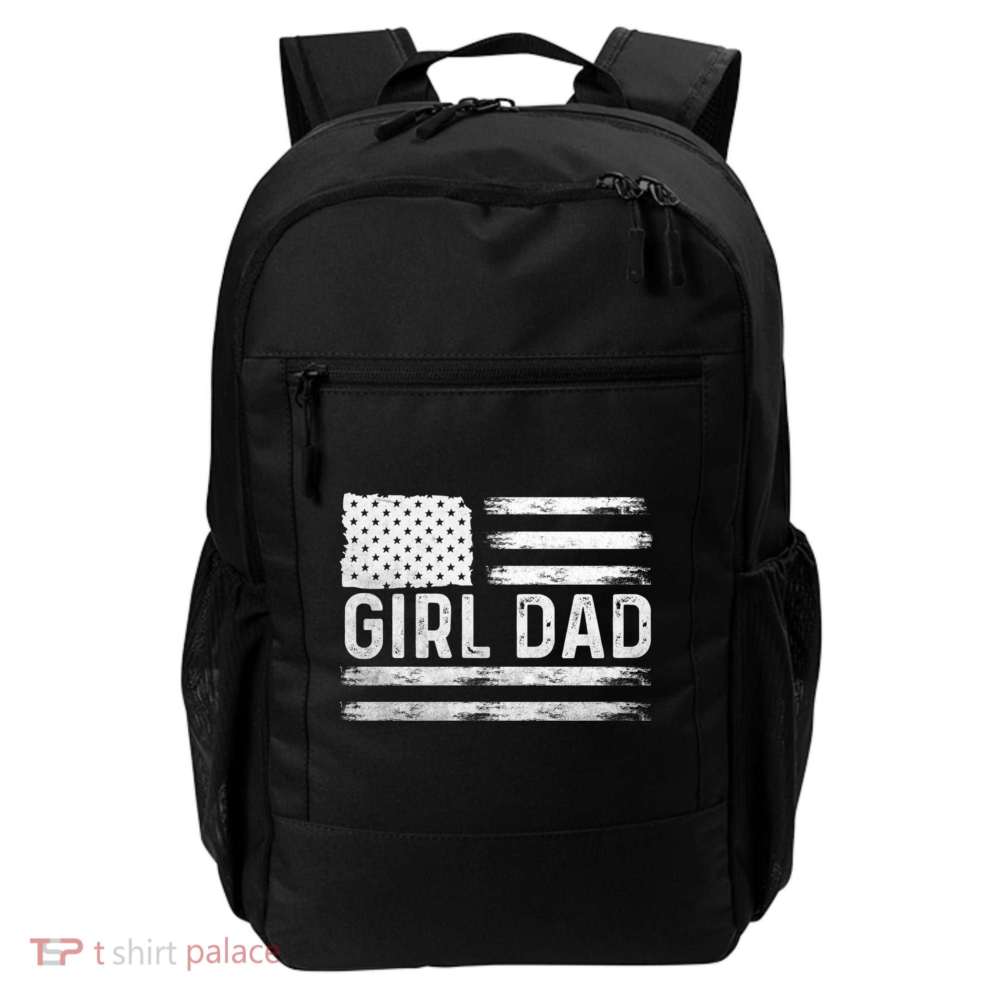 Girl Dad Proud FatherS Day Distressed Flag Apparel Backpack