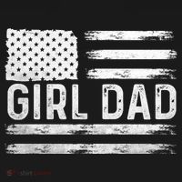 Girl Dad Proud FatherS Day Distressed Flag Apparel Women's Hoodie thumb 2