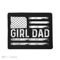 Girl Dad Proud FatherS Day Distressed Flag Apparel Mousepad thumb 0