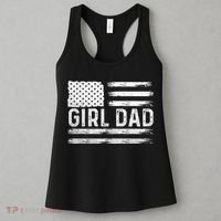 Girl Dad Proud FatherS Day Distressed Flag Apparel Women's Tank Top thumb 3