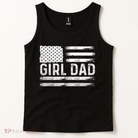 Girl Dad Proud FatherS Day Distressed Flag Apparel Tank Top thumb 2