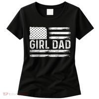 Girl Dad Proud FatherS Day Distressed Flag Apparel Women's T-Shirt thumb 0