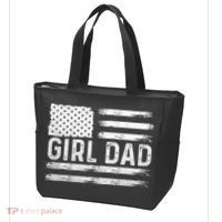 Girl Dad Proud FatherS Day Distressed Flag Apparel Tote Bag thumb 3