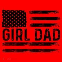 Girl Dad Proud FatherS Day Distressed Flag Apparel Santa Hat thumb 1