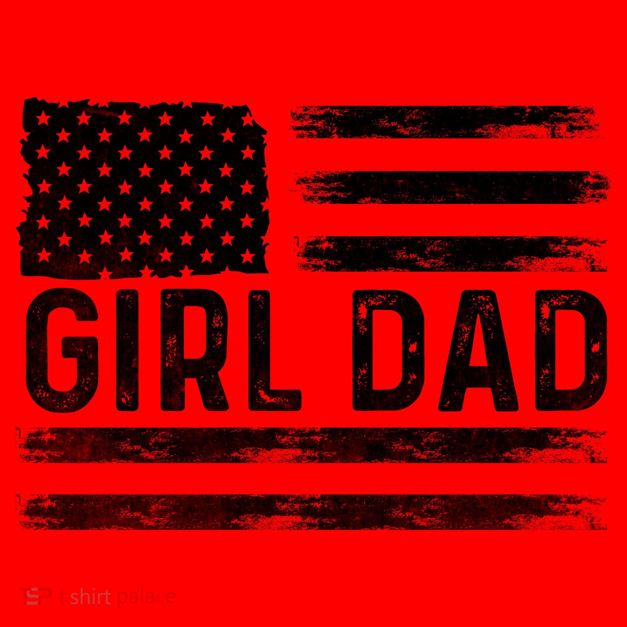 Girl Dad Proud FatherS Day Distressed Flag Apparel Santa Hat