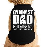 Gymnast Dad Proud Gymnastics Father Humor Doggie Tank thumb 0