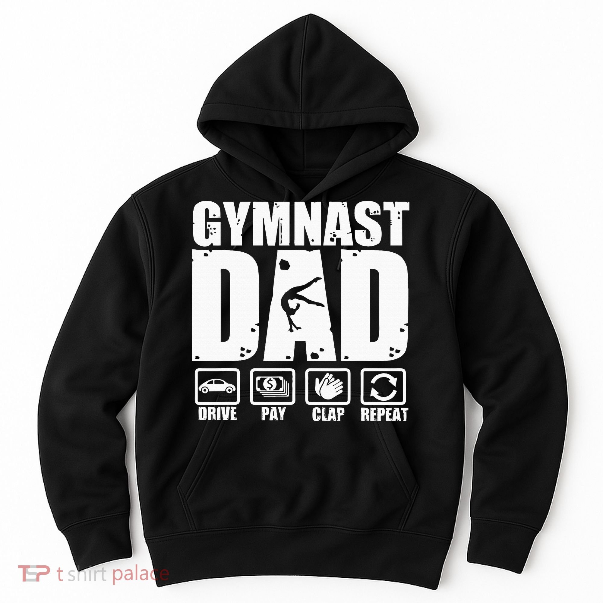 Gymnast Dad Proud Gymnastics Father Humor Hoodie