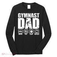 Gymnast Dad Proud Gymnastics Father Humor Long Sleeve Shirt thumb 0