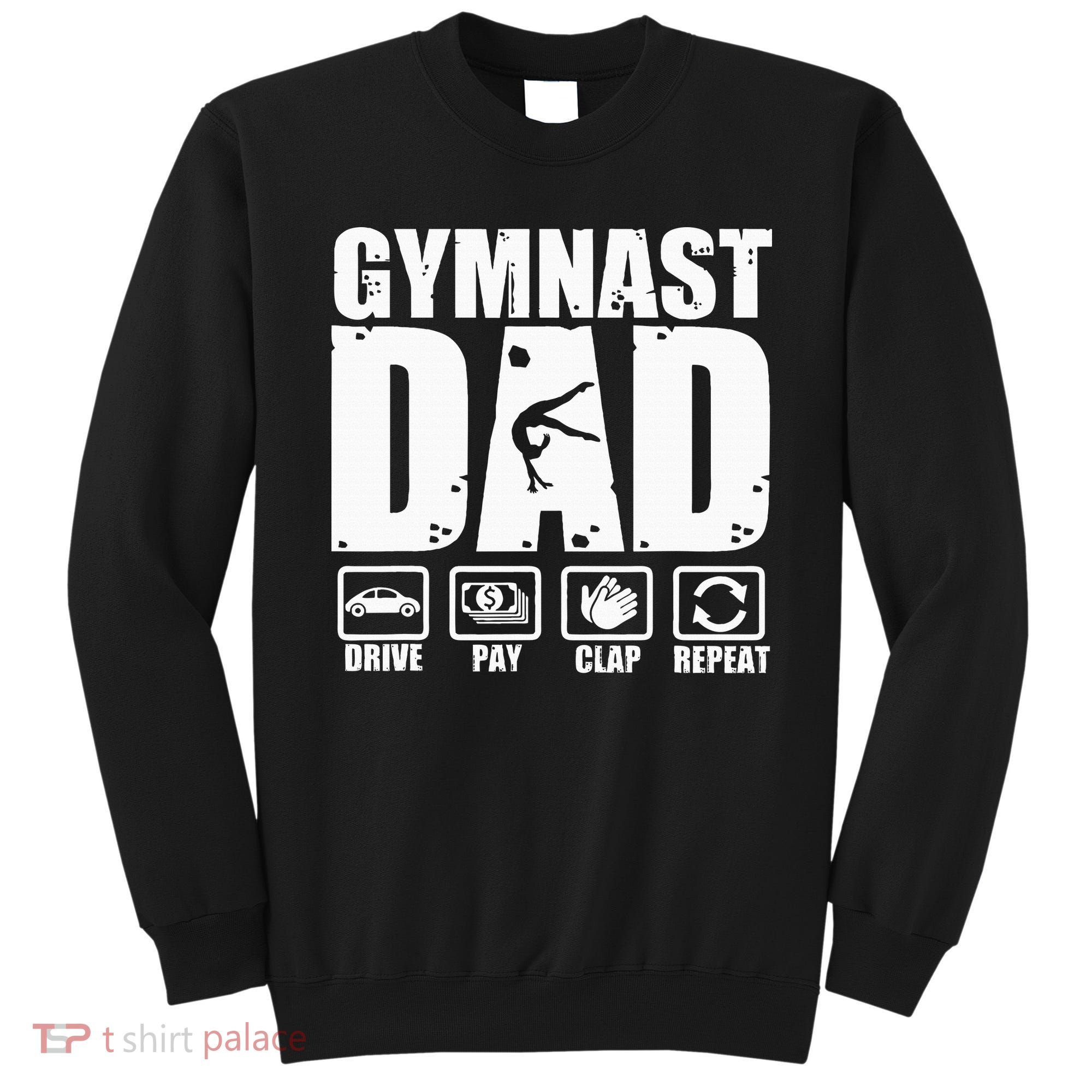 Gymnast Dad Proud Gymnastics Father Humor Sweatshirt