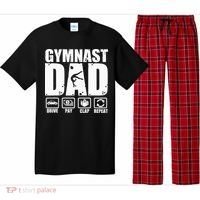 Gymnast Dad Proud Gymnastics Father Humor Pajama Set thumb 0