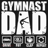 Gymnast Dad Proud Gymnastics Father Humor Women's Hoodie thumb 2