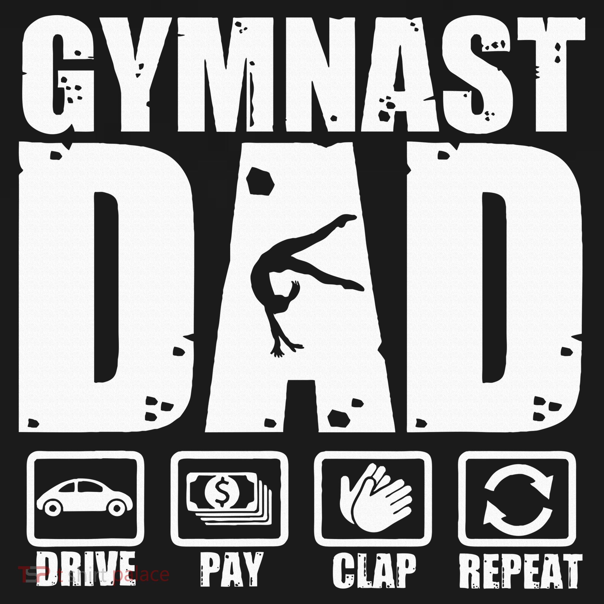 Gymnast Dad Proud Gymnastics Father Humor Women's Hoodie