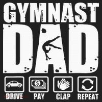 Gymnast Dad Proud Gymnastics Father Humor Tumbler thumb 3