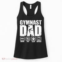 Gymnast Dad Proud Gymnastics Father Humor Women's Tank Top thumb 0