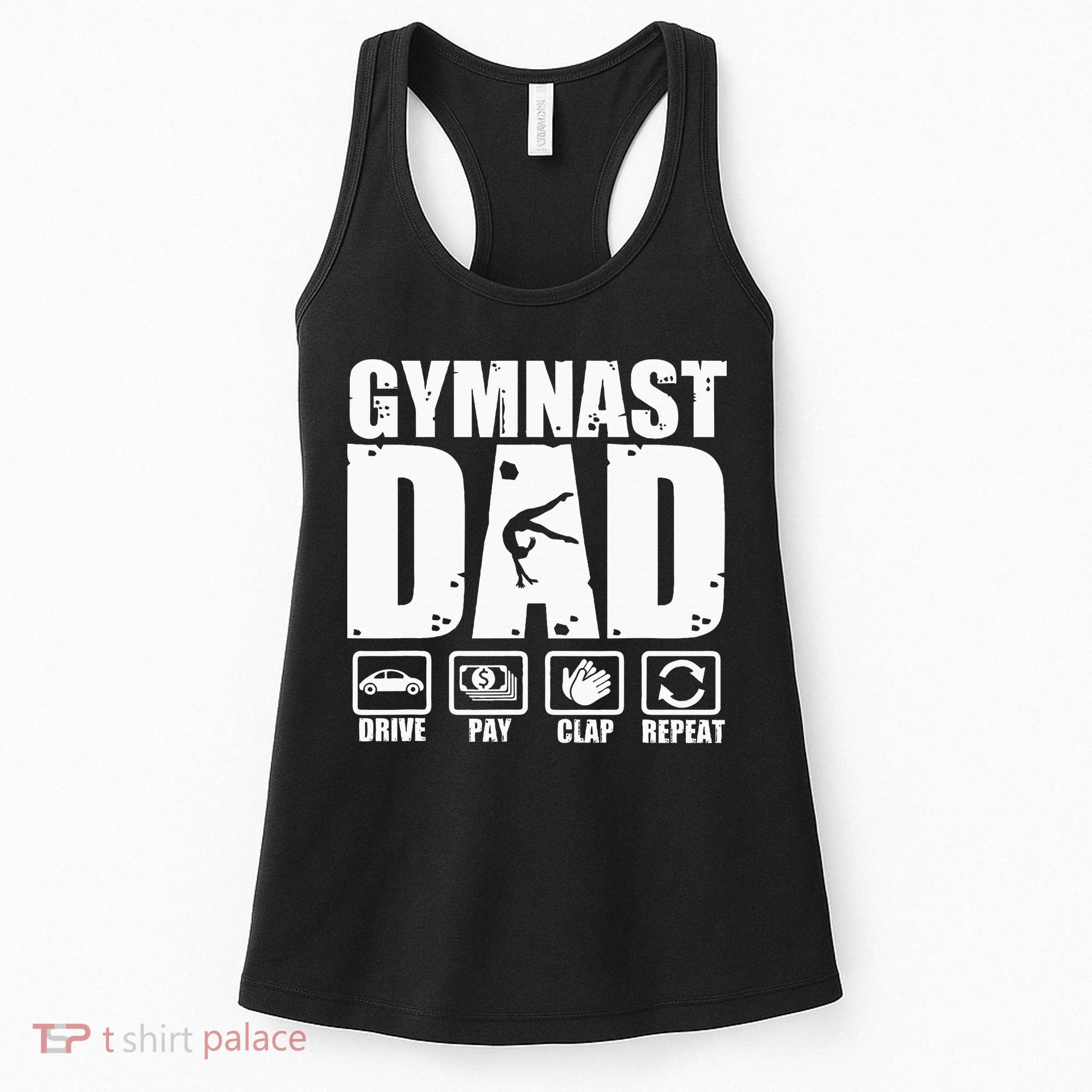 Gymnast Dad Proud Gymnastics Father Humor Women's Tank Top