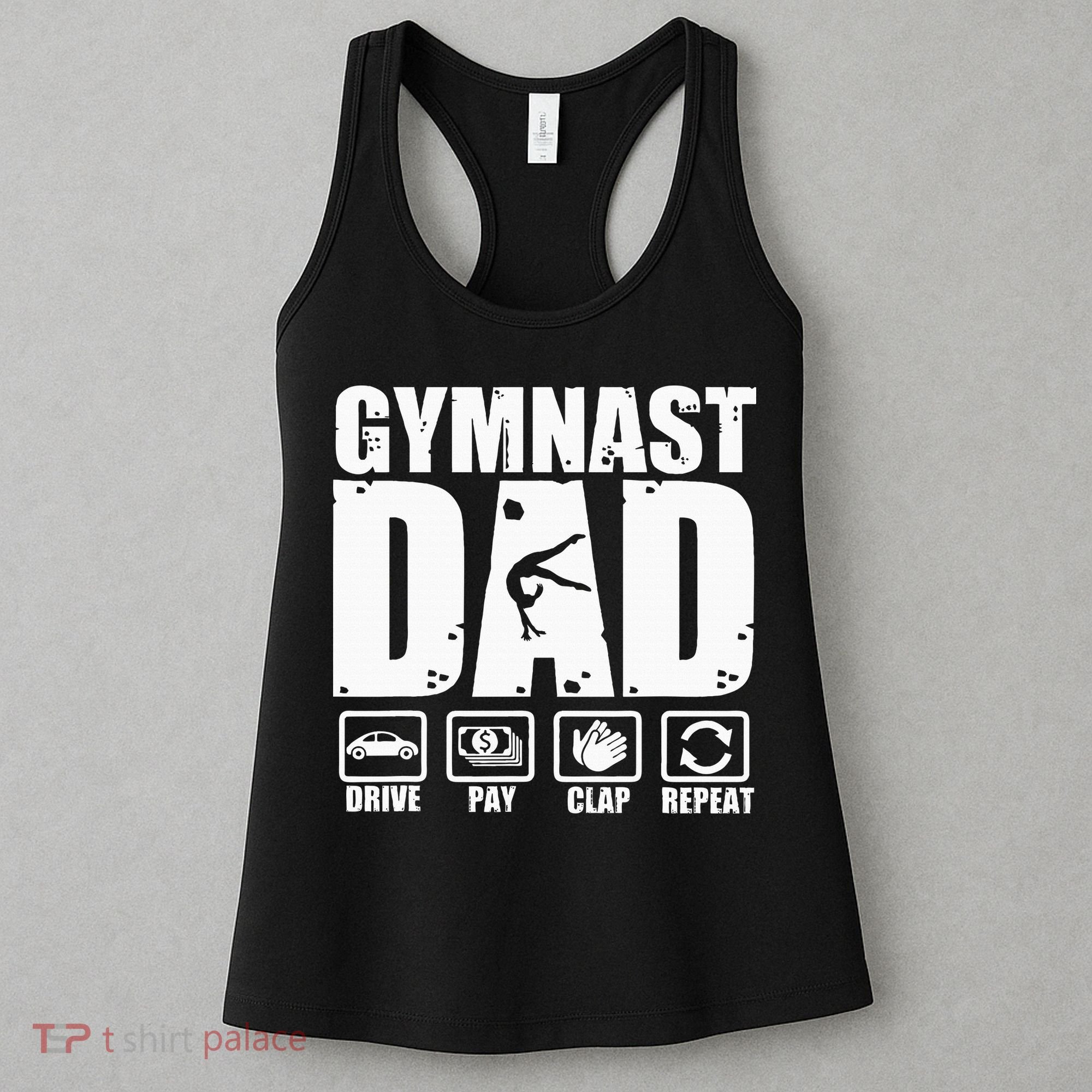 Gymnast Dad Proud Gymnastics Father Humor Women's Tank Top
