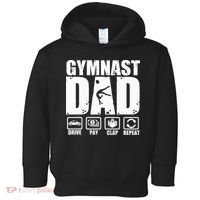 Gymnast Dad Proud Gymnastics Father Humor Toddler Hoodie thumb 0