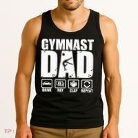 Gymnast Dad Proud Gymnastics Father Humor Tank Top thumb 3