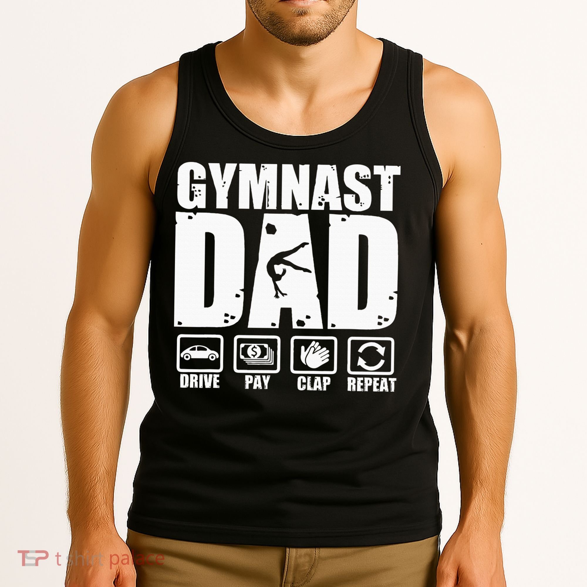 Gymnast Dad Proud Gymnastics Father Humor Tank Top