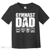 Gymnast Dad Proud Gymnastics Father Humor Toddler T-Shirt thumb 0