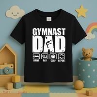 Gymnast Dad Proud Gymnastics Father Humor Toddler T-Shirt thumb 3