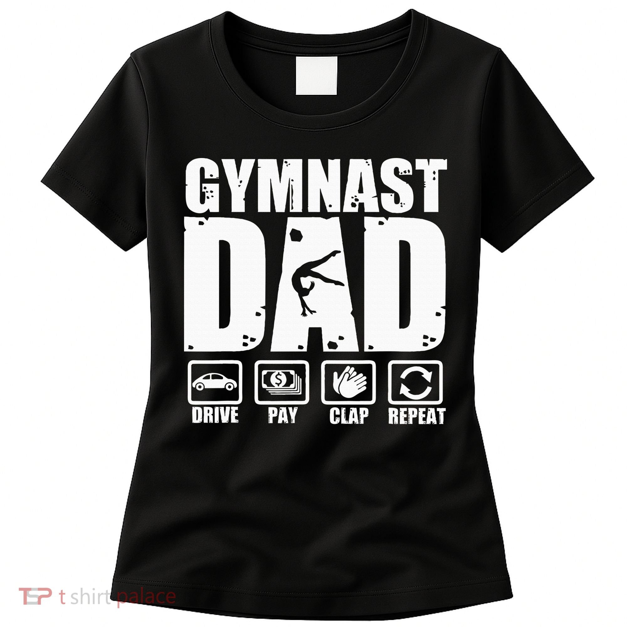 Gymnast Dad Proud Gymnastics Father Humor Women's T-Shirt